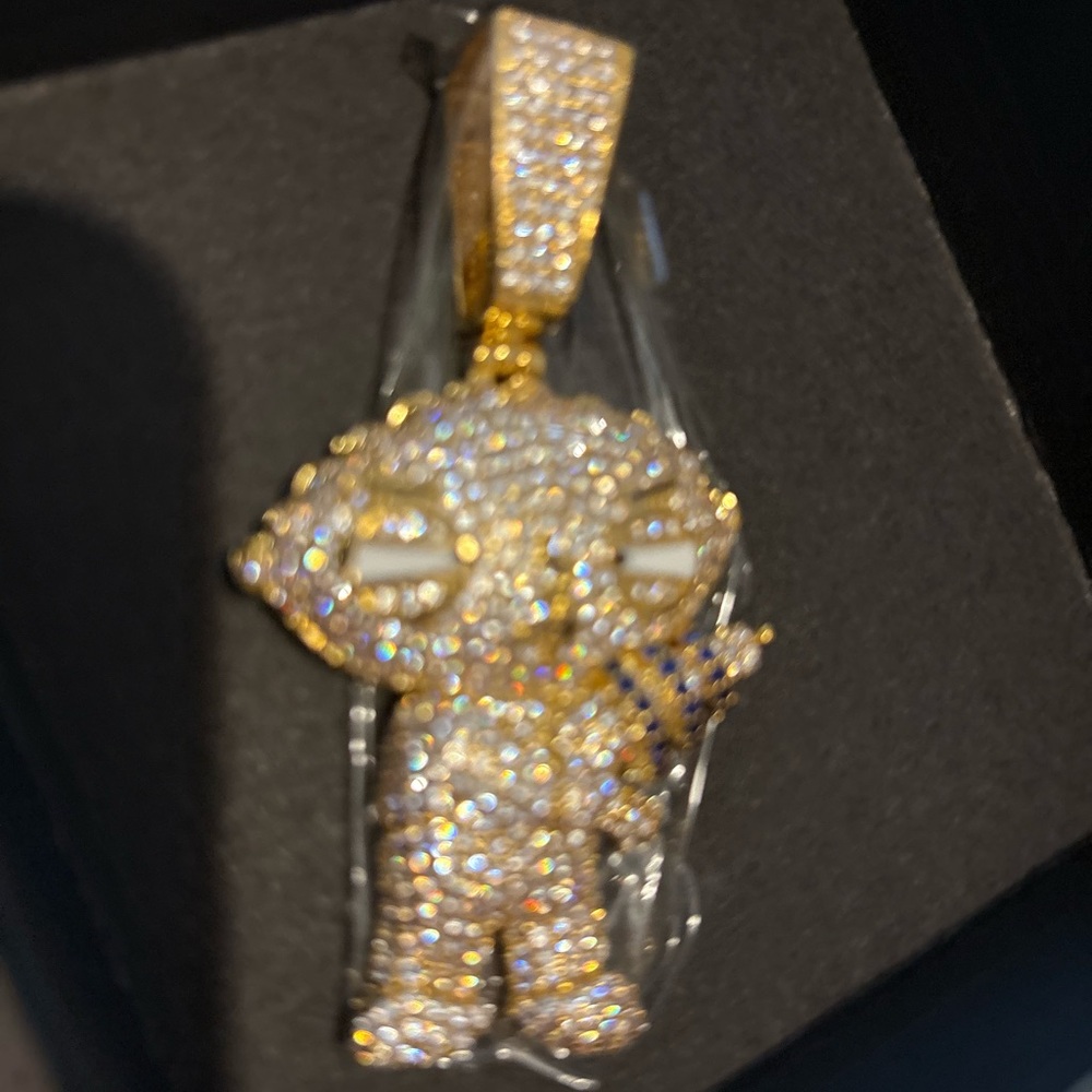 Gold and Silver Crystal Pendant